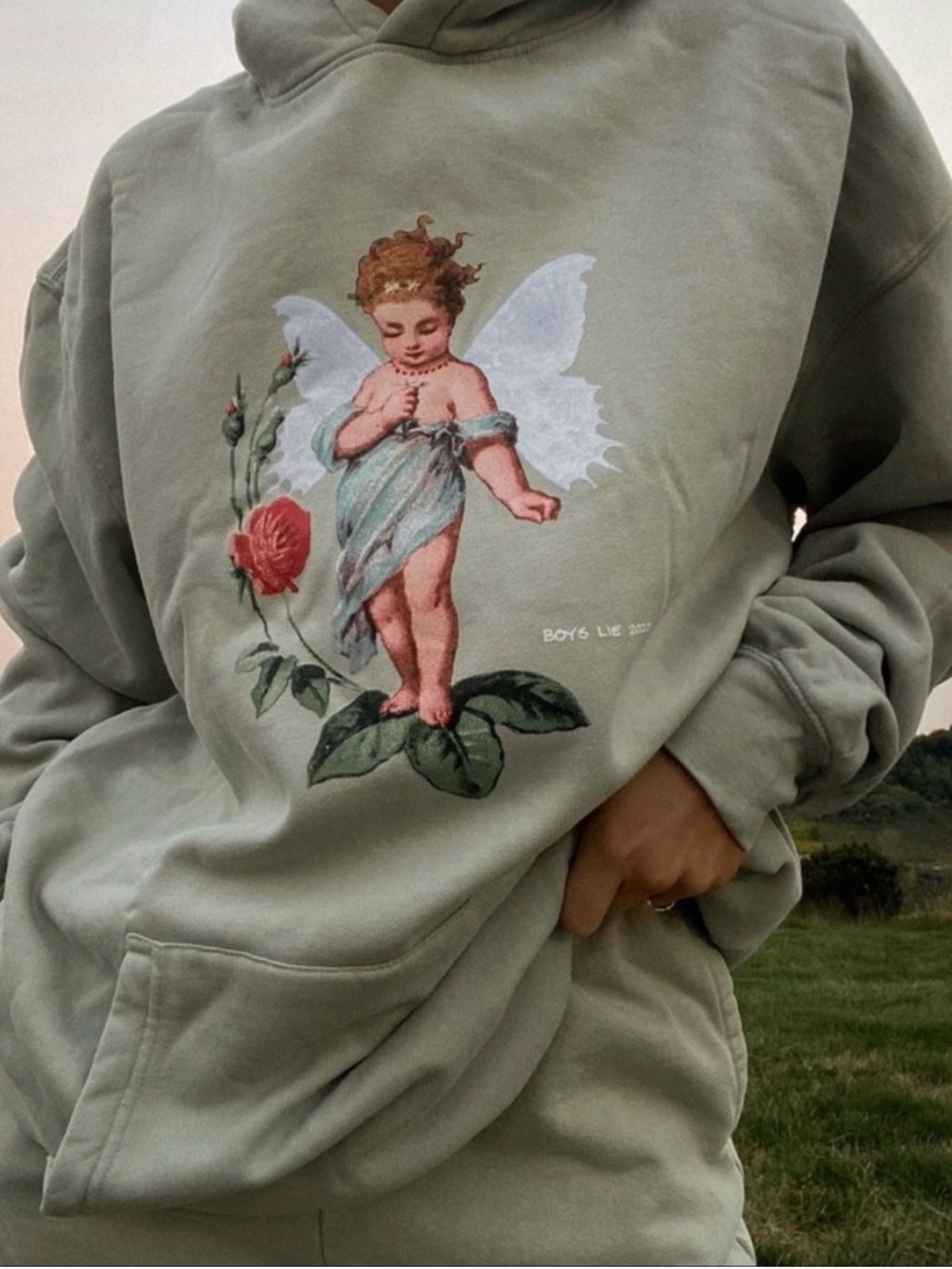 Boys Lie “I Choose Me” Hoodie Hooded Sweatshirt Embroidered Back Oversized OS